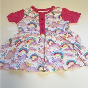 Birdie Bean Colorful Rainbow Kids Dress size 2t